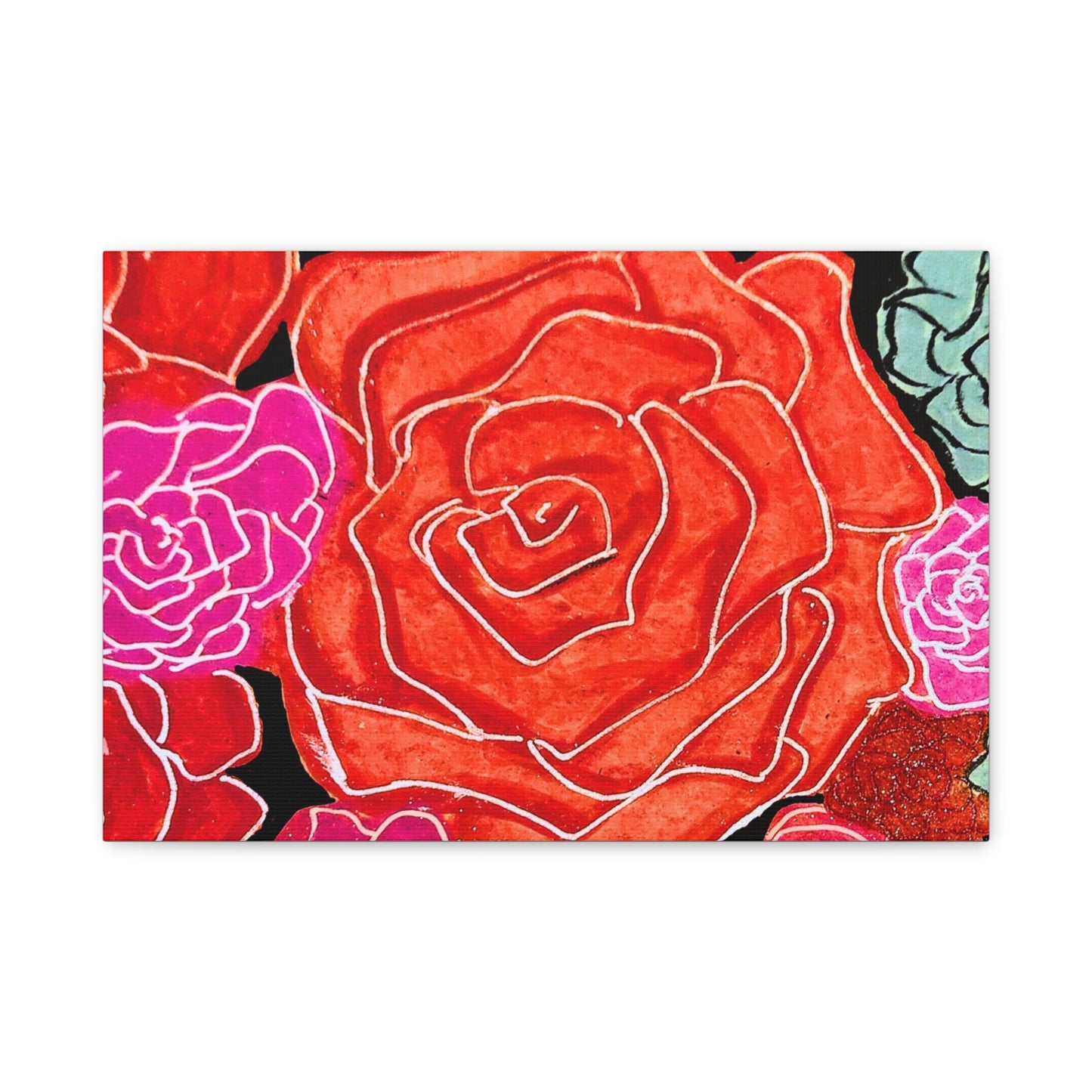 Bold Rose Floral Canvas Print