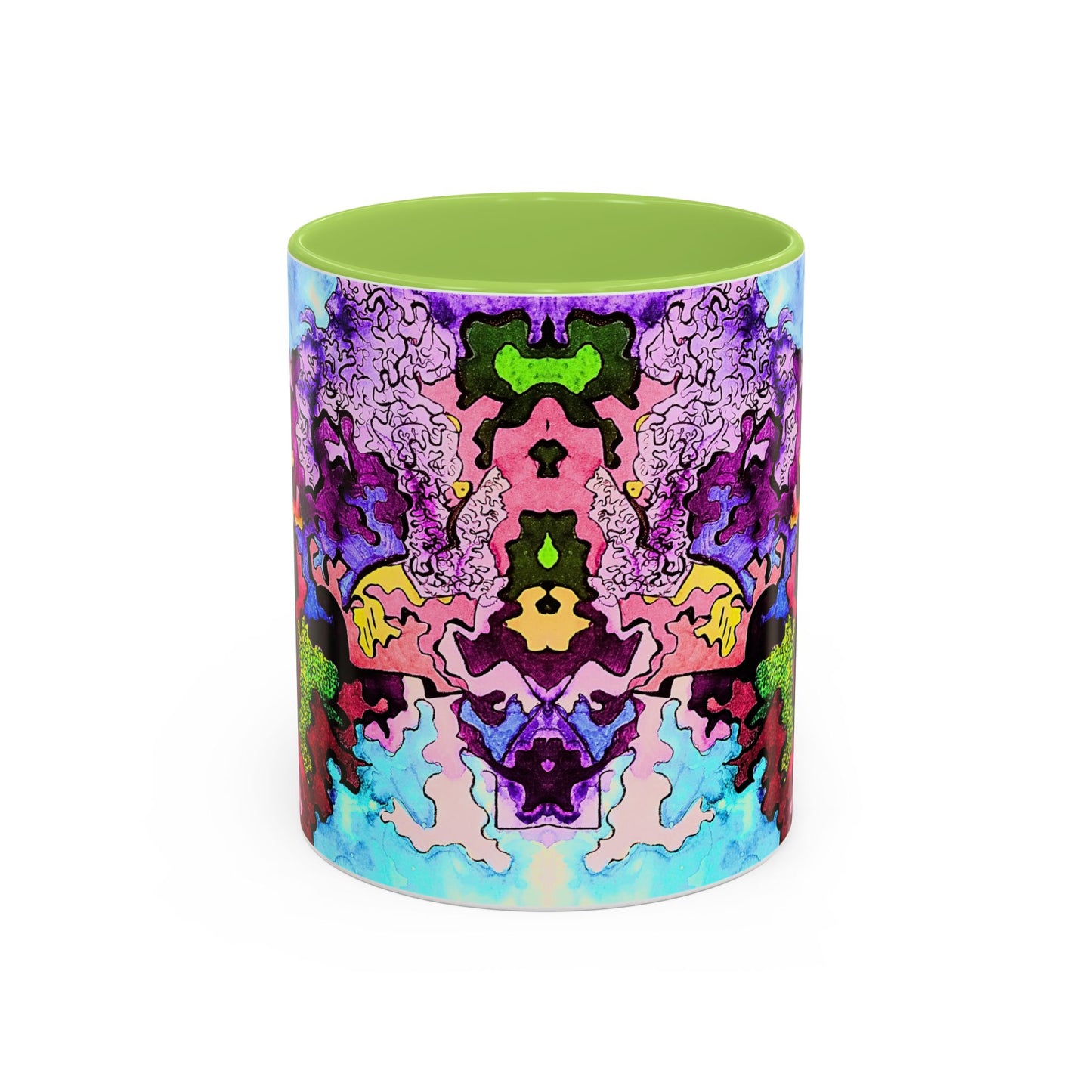 Abstract Colorful Art Coffee Mug — Vibrant Symmetry Accent Mug