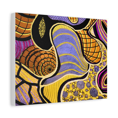 Abstract Gold & Purple Canvas Art