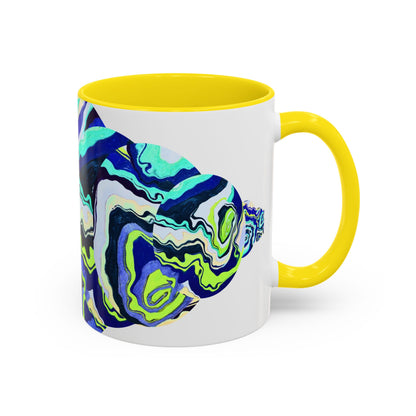 Abstract Ocean Waves Accent Mug