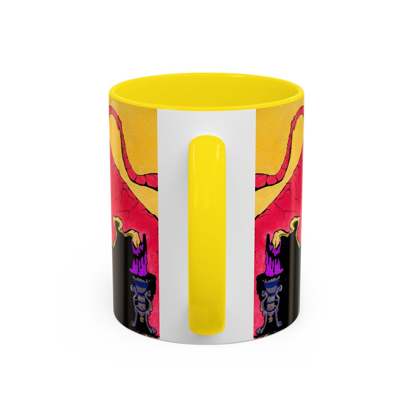 Abstract Mountain Dragon Coffee Mug — Colorful Accent Ceramic Mug (11/15oz)