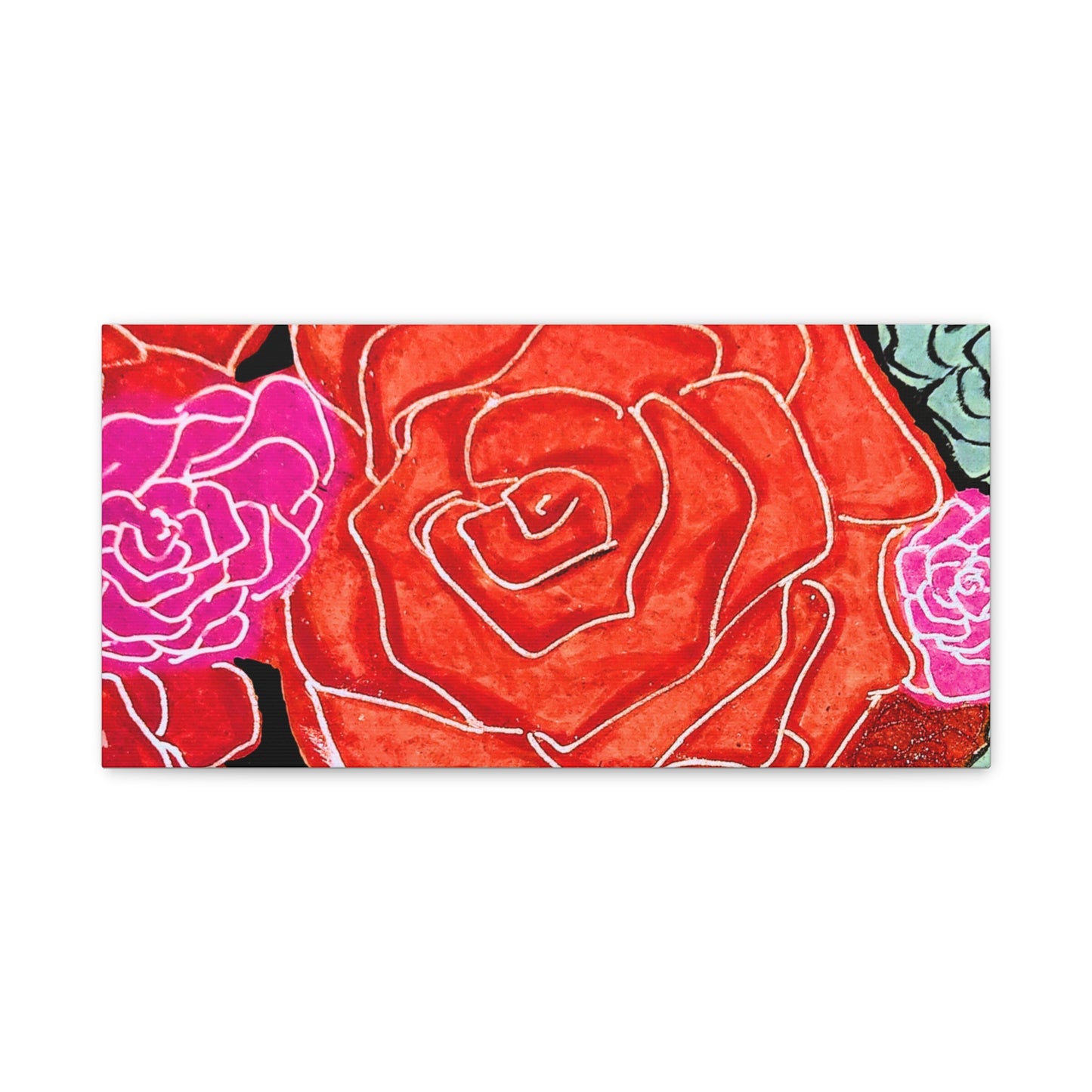 Bold Rose Floral Canvas Print
