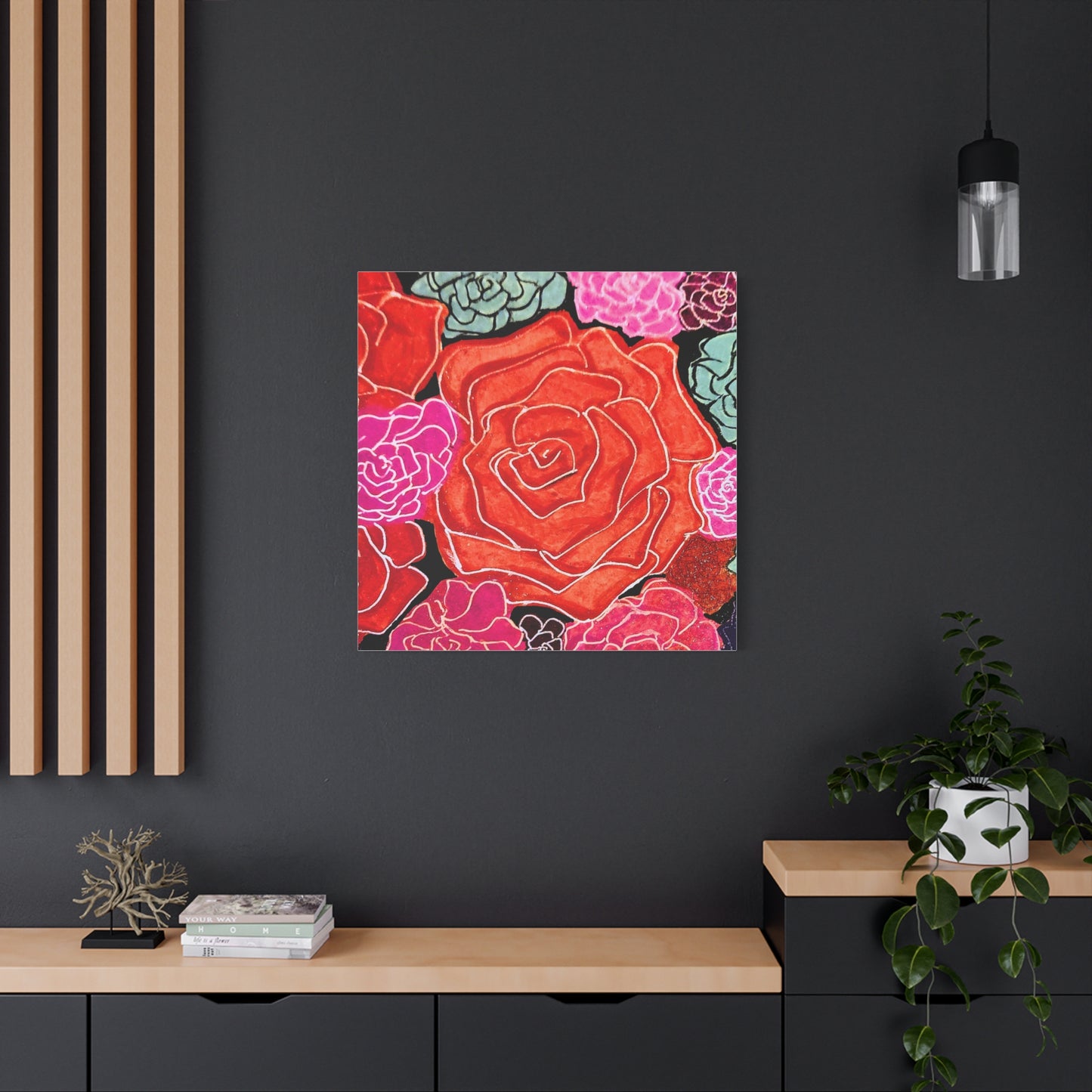 Bold Rose Floral Canvas Print