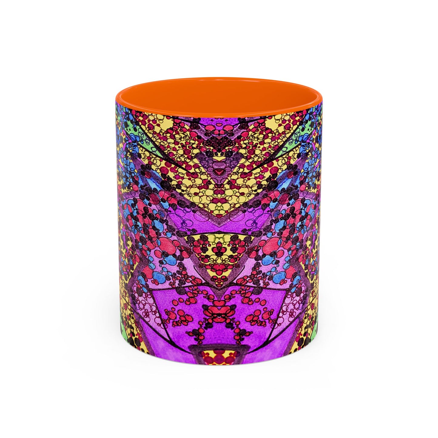 Vibrant Psychedelic Accent Coffee Mug – Colorful Abstract Art (11/15oz)