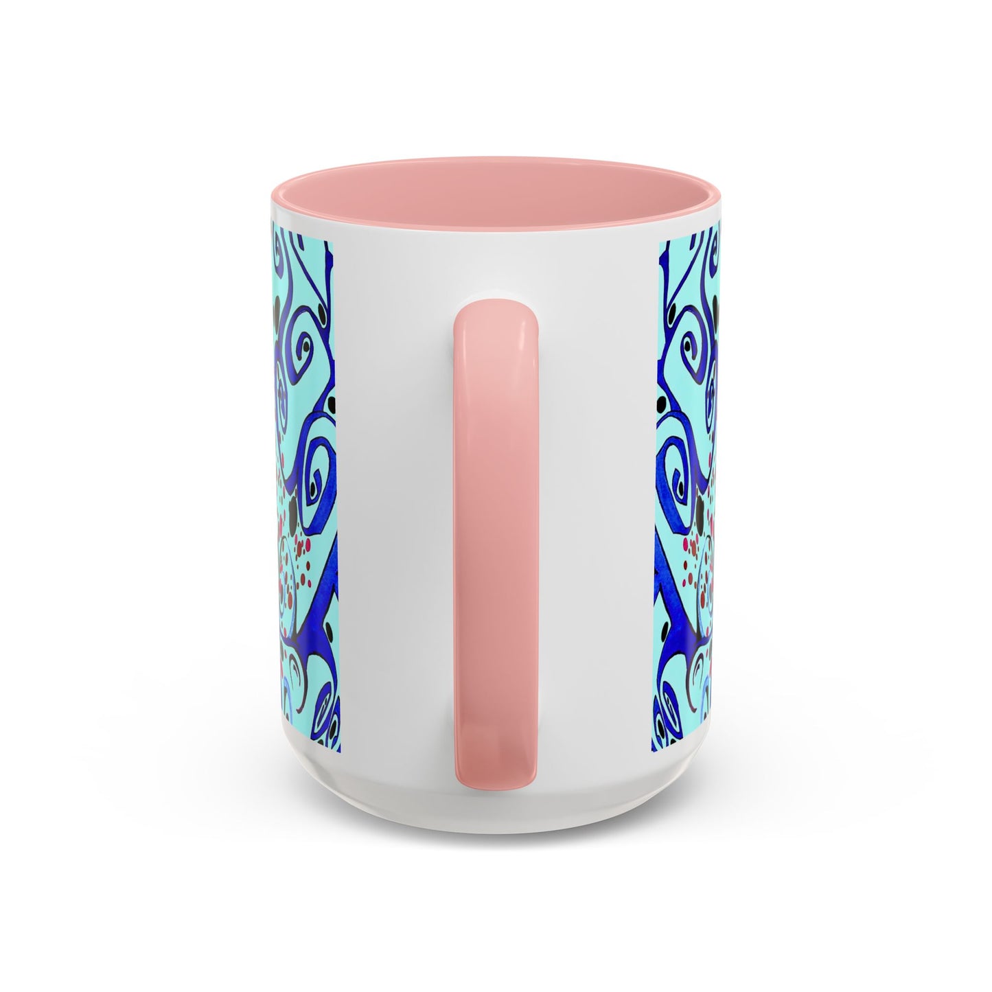 Abstract Floral Accent Coffee Mug