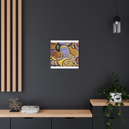 Abstract Gold & Purple Canvas Art