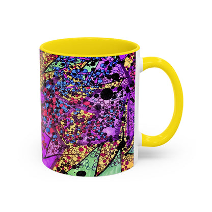Vibrant Psychedelic Accent Coffee Mug – Colorful Abstract Art (11/15oz)