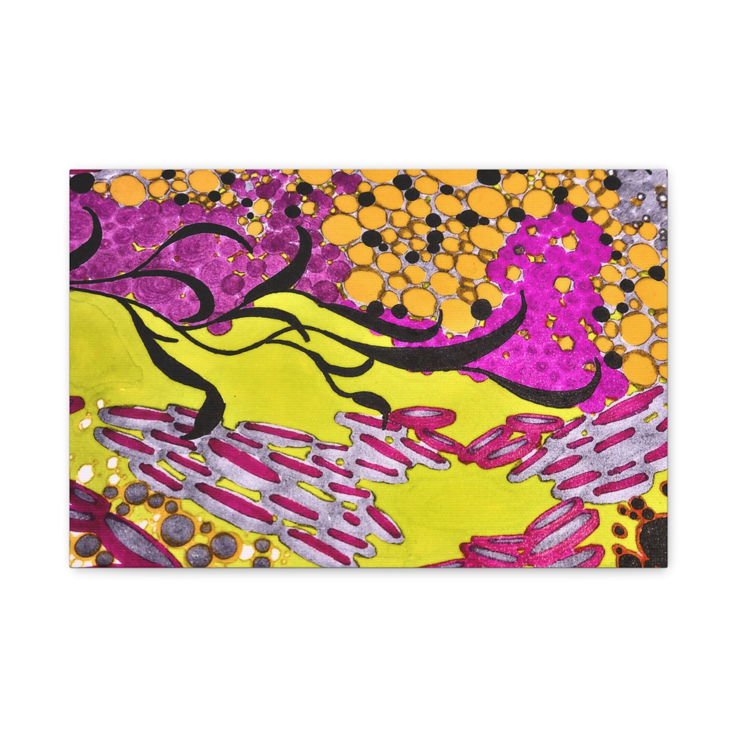 Vibrant Yellow & Magenta Wall Art