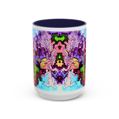 Abstract Colorful Art Coffee Mug — Vibrant Symmetry Accent Mug