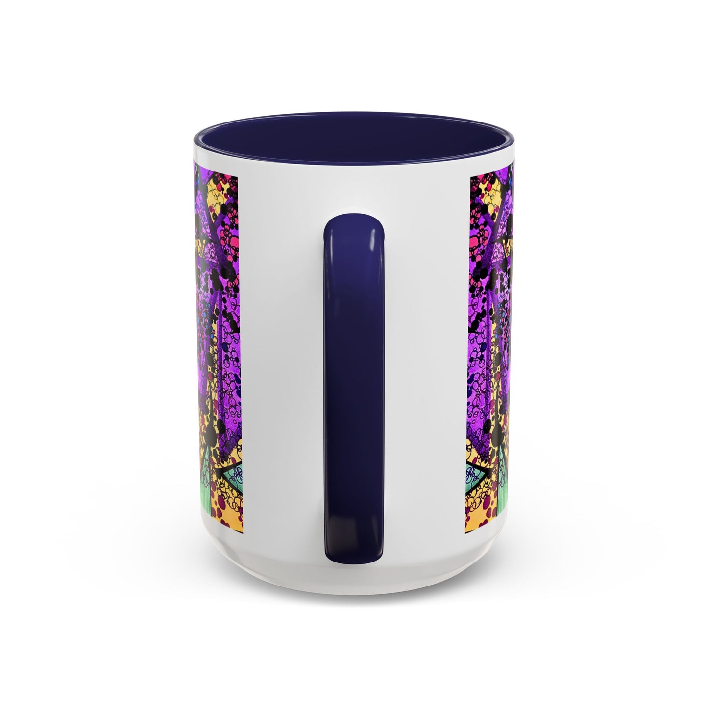 Vibrant Psychedelic Accent Coffee Mug – Colorful Abstract Art (11/15oz)