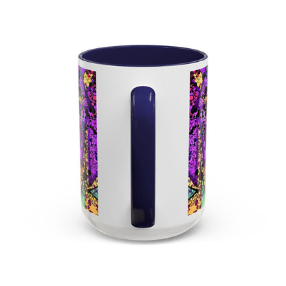 Vibrant Psychedelic Accent Coffee Mug – Colorful Abstract Art (11/15oz)