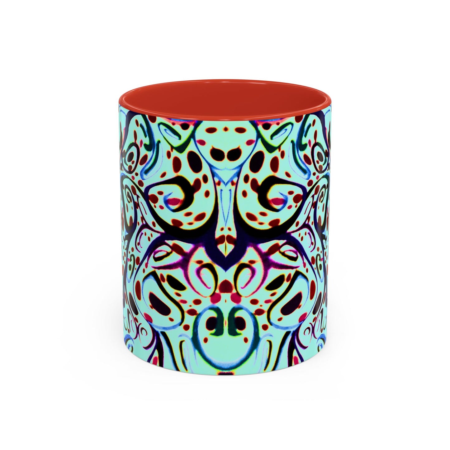 Abstract Floral Accent Coffee Mug