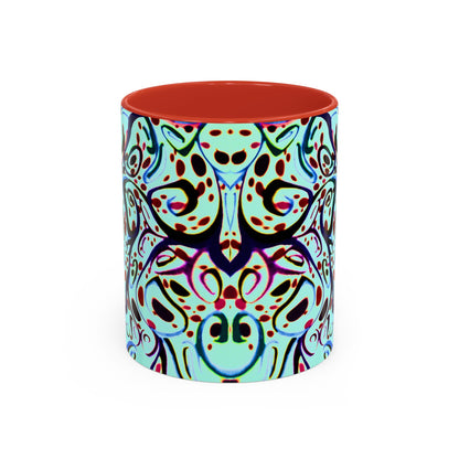 Abstract Floral Accent Coffee Mug