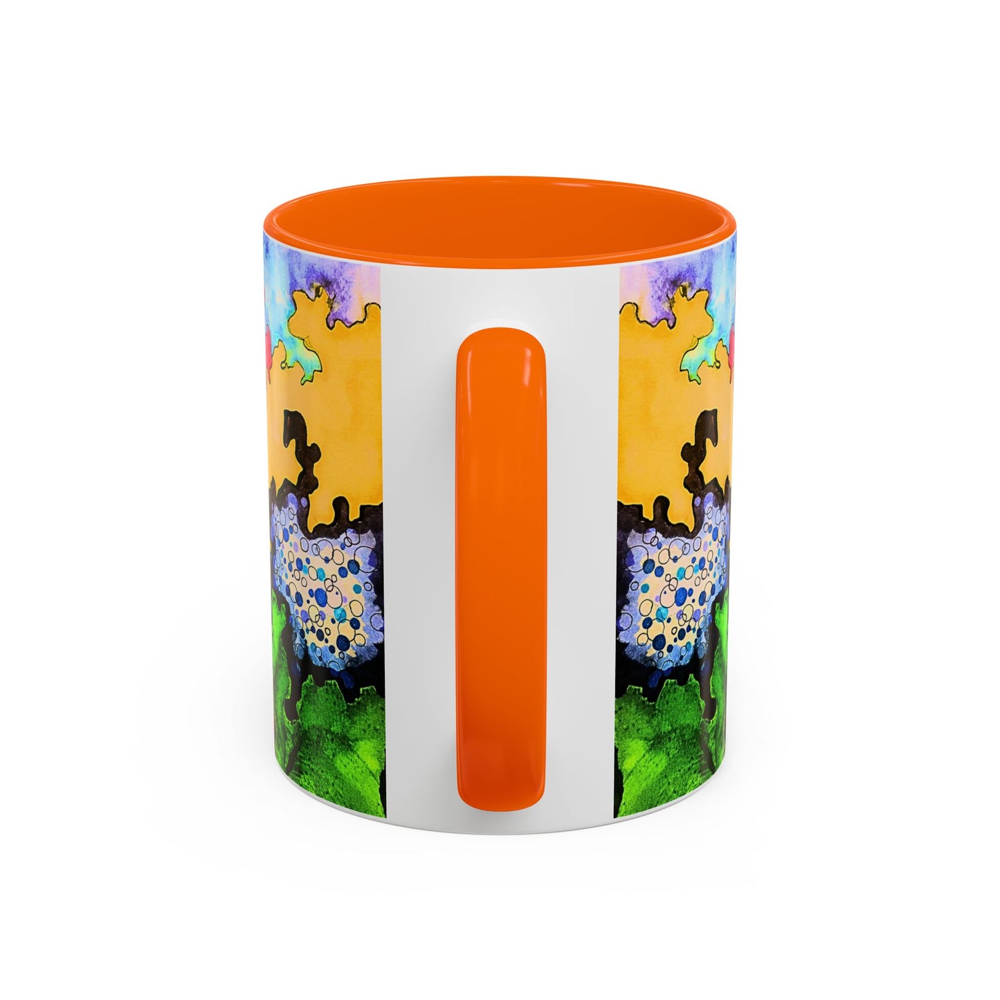 Abstract Colorful Art Coffee Mug — Vibrant Symmetry Accent Mug