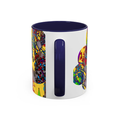 Abstract Colorburst Accent Coffee Mug — Vibrant Pop Art Design