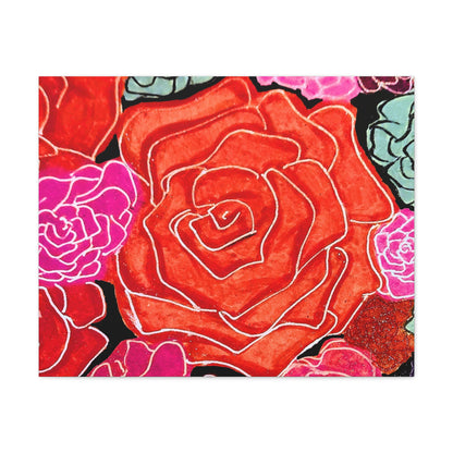 Bold Rose Floral Canvas Print