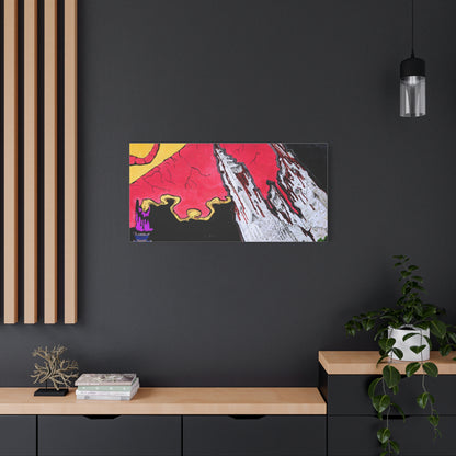 Surreal Mountain Flame Matte Canvas Wall Art