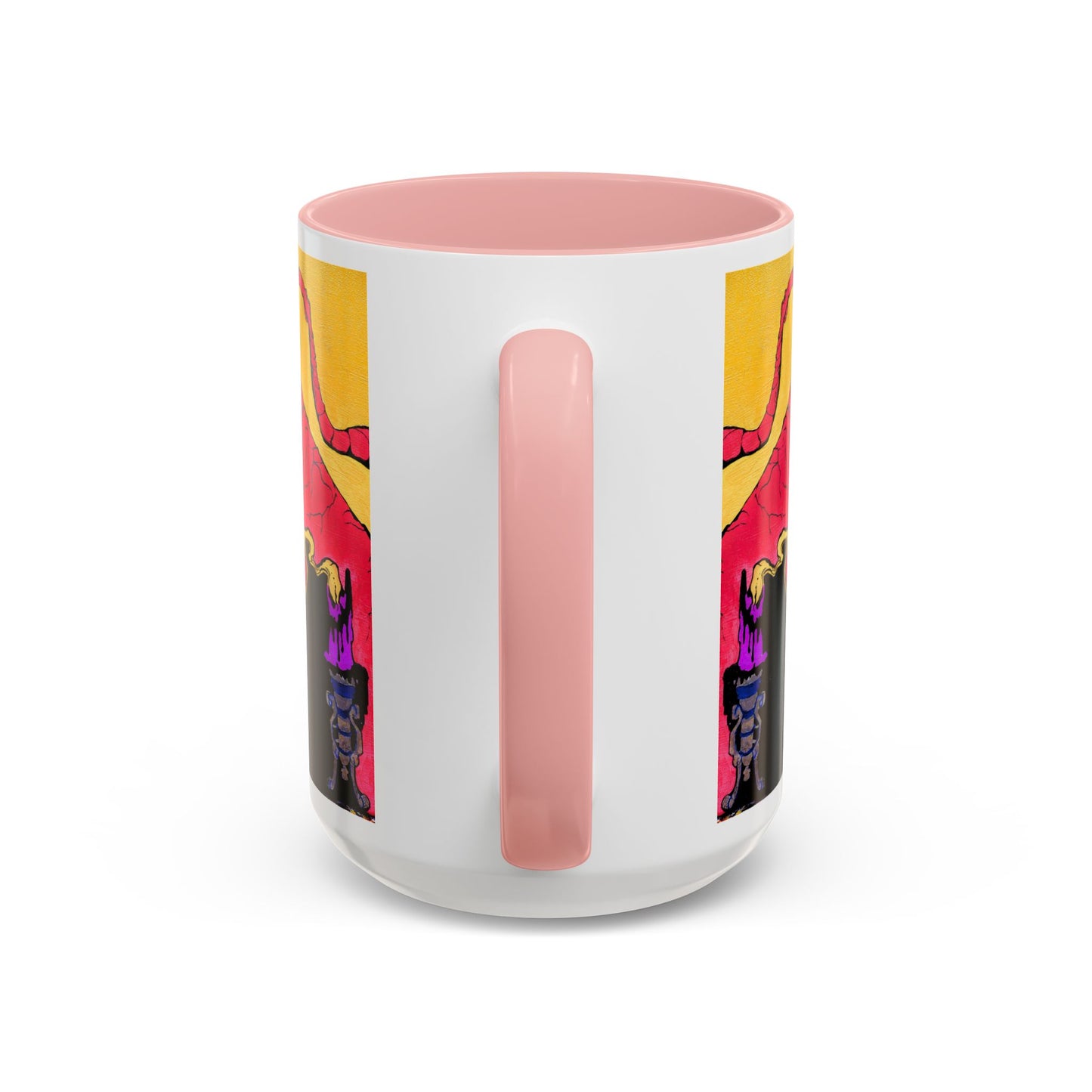 Abstract Mountain Dragon Coffee Mug — Colorful Accent Ceramic Mug (11/15oz)