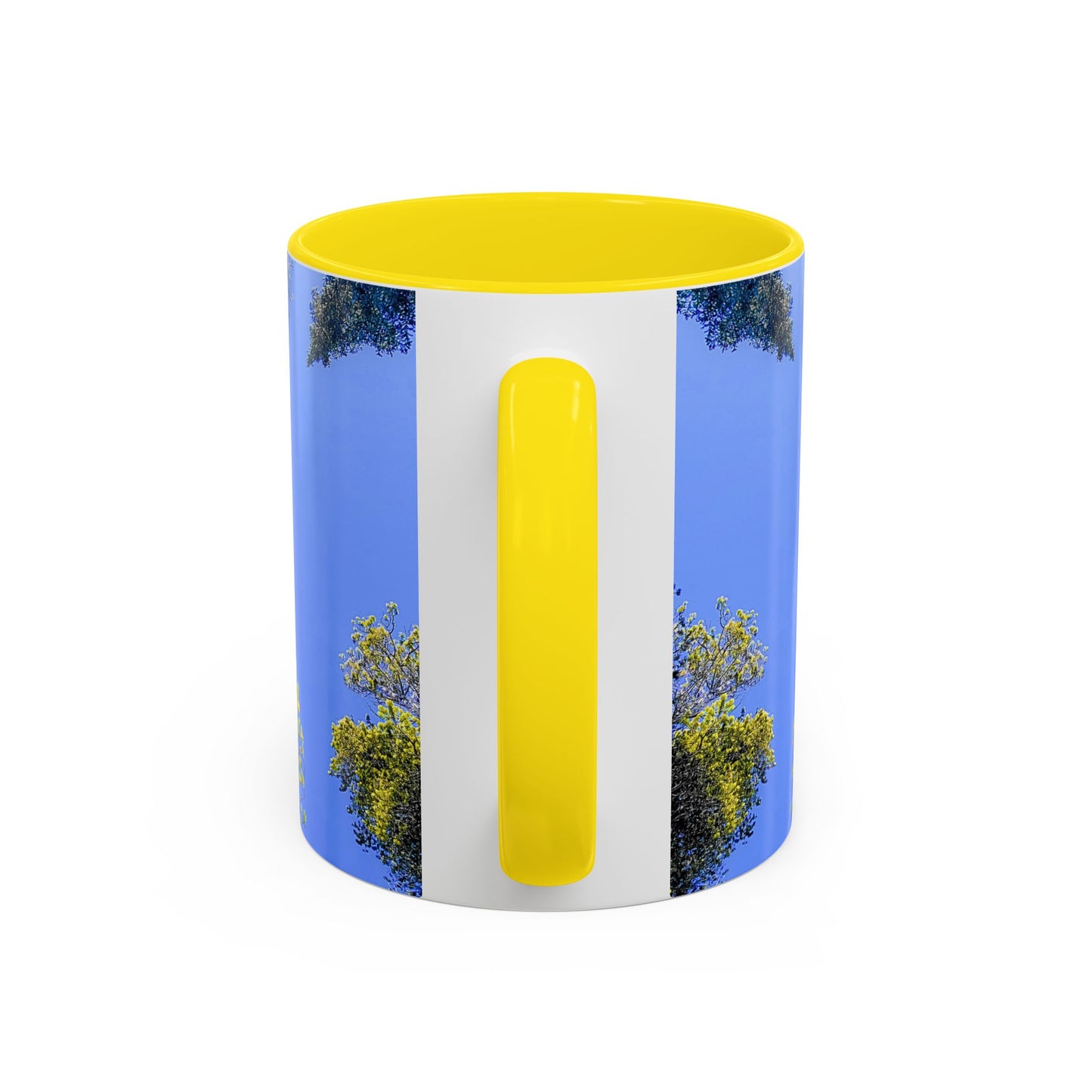 Scenic Pine Tree Sky Accent Coffee Mug – Nature Photography 11/15oz