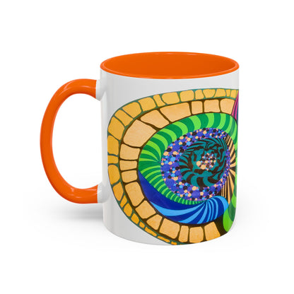 Psychedelic Spiral Accent Coffee Mug – Colorful Abstract Art 11/15oz