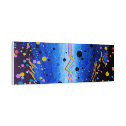 Blue Galaxy Cosmic Night Canvas Art