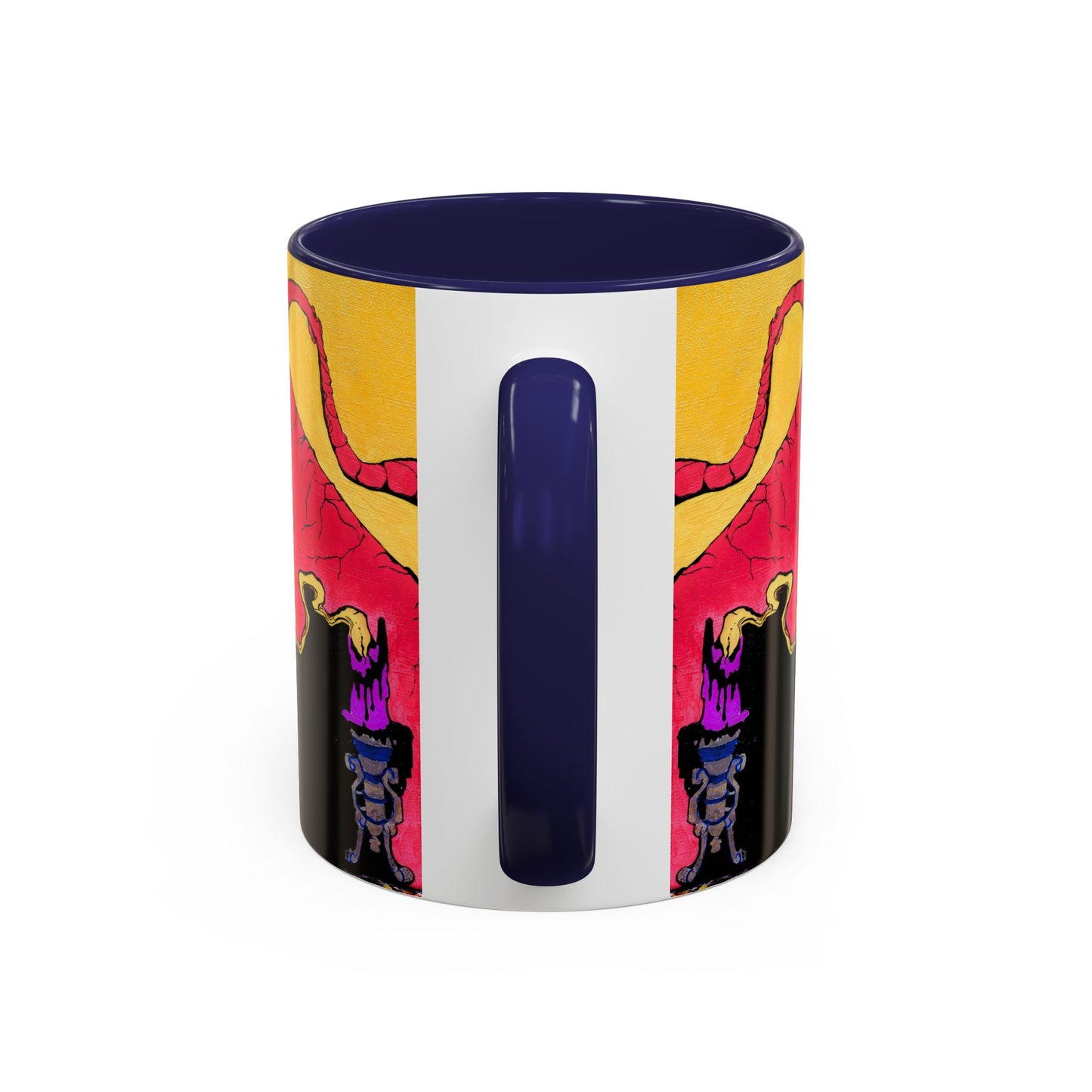Abstract Mountain Dragon Coffee Mug — Colorful Accent Ceramic Mug (11/15oz)