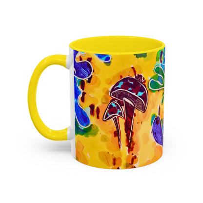 Mug - Colorful Psychedelic Mushroom Accent Coffee Mug (11/15oz)