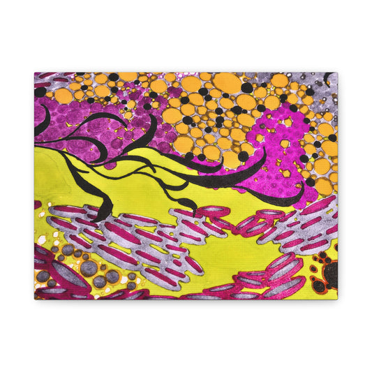 Vibrant Yellow & Magenta Wall Art