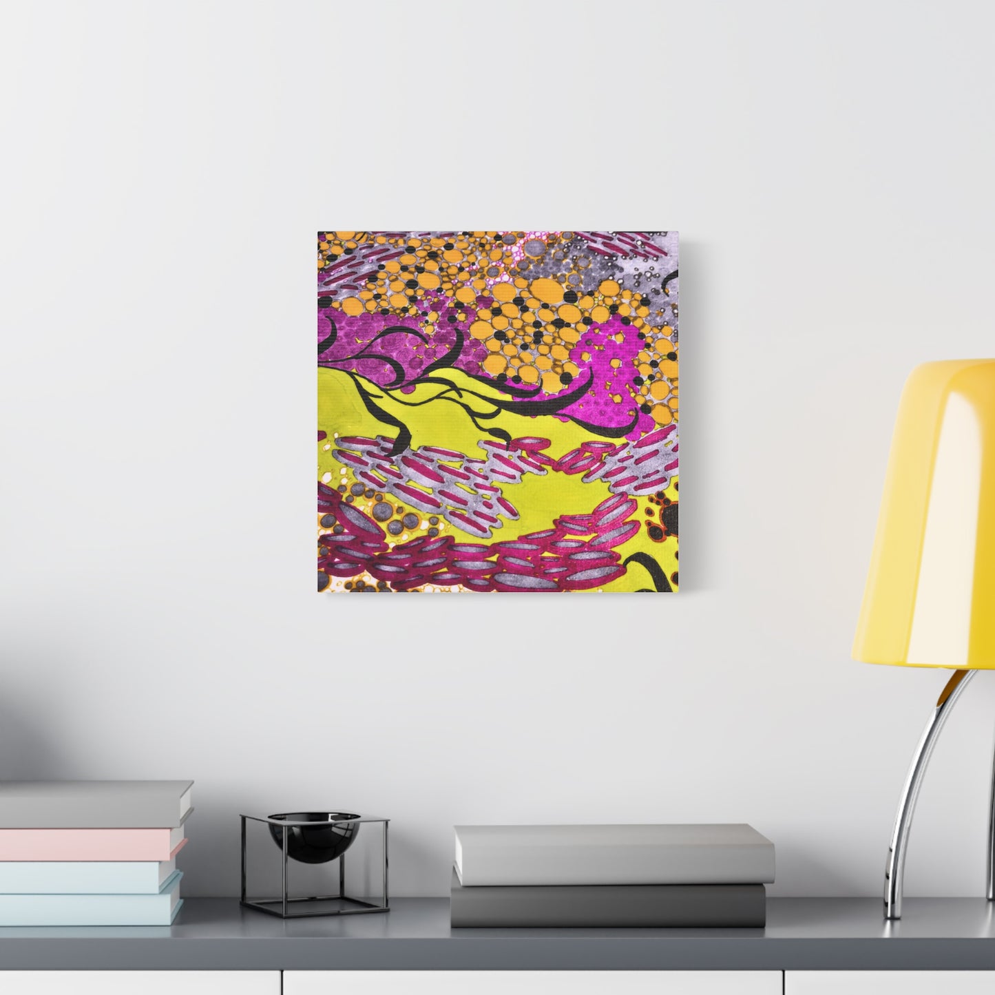 Vibrant Yellow & Magenta Wall Art