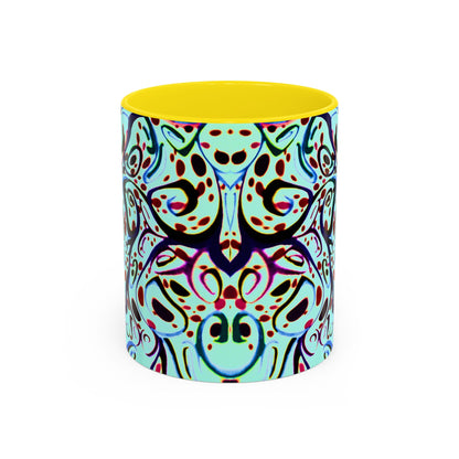 Abstract Floral Accent Coffee Mug