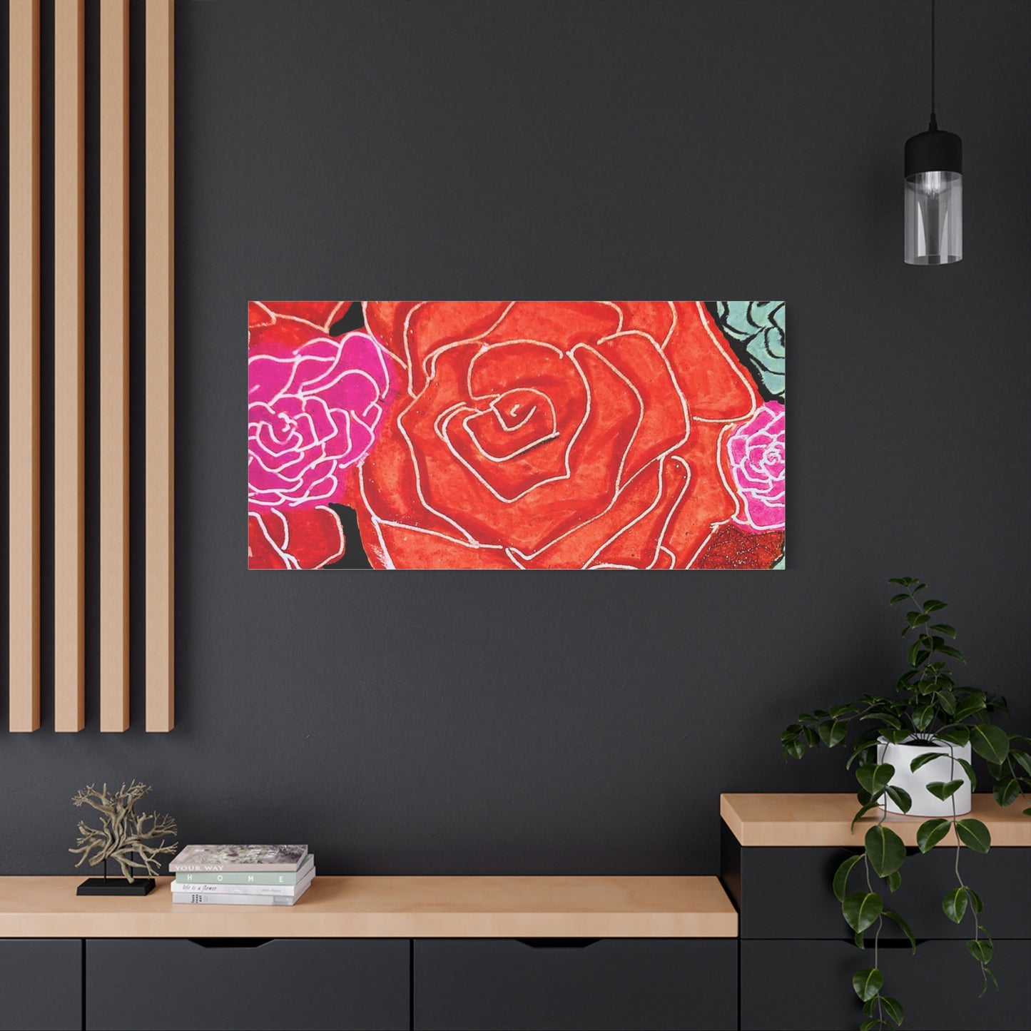 Bold Rose Floral Canvas Print