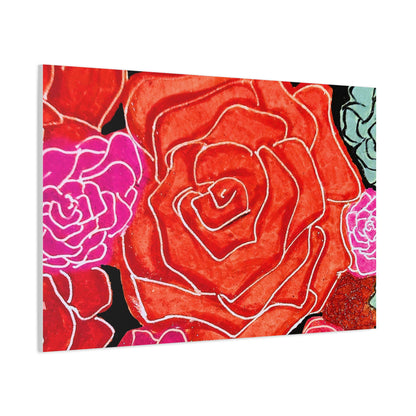 Bold Rose Floral Canvas Print