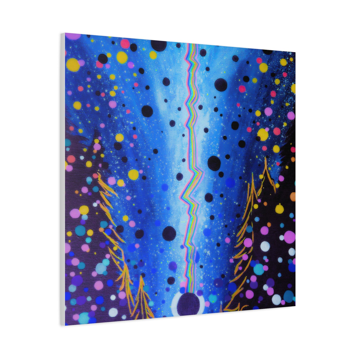 Blue Galaxy Cosmic Night Canvas Art