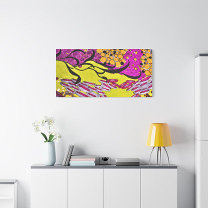 Vibrant Yellow & Magenta Wall Art