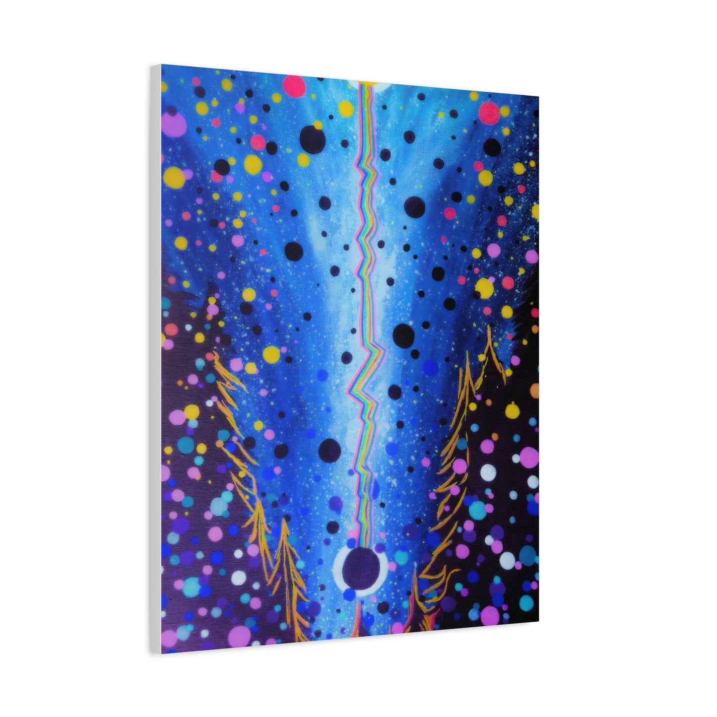 Blue Galaxy Cosmic Night Canvas Art