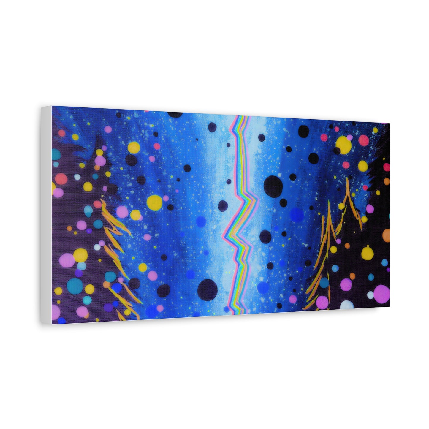 Blue Galaxy Cosmic Night Canvas Art