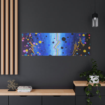 Blue Galaxy Cosmic Night Canvas Art