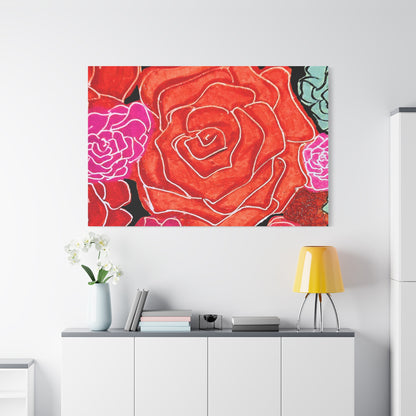 Bold Rose Floral Canvas Print