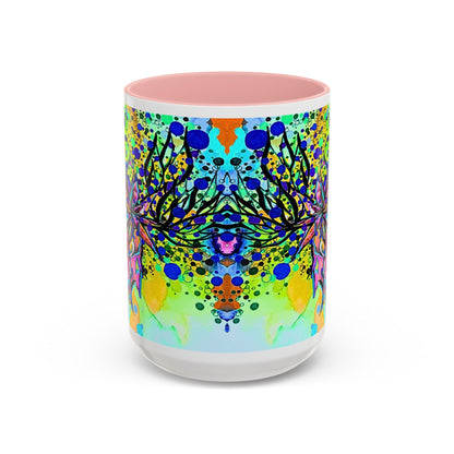 Artistic Floral Coffee Mug — Colorful Watercolor Mandala Accent Mug (11/15oz)