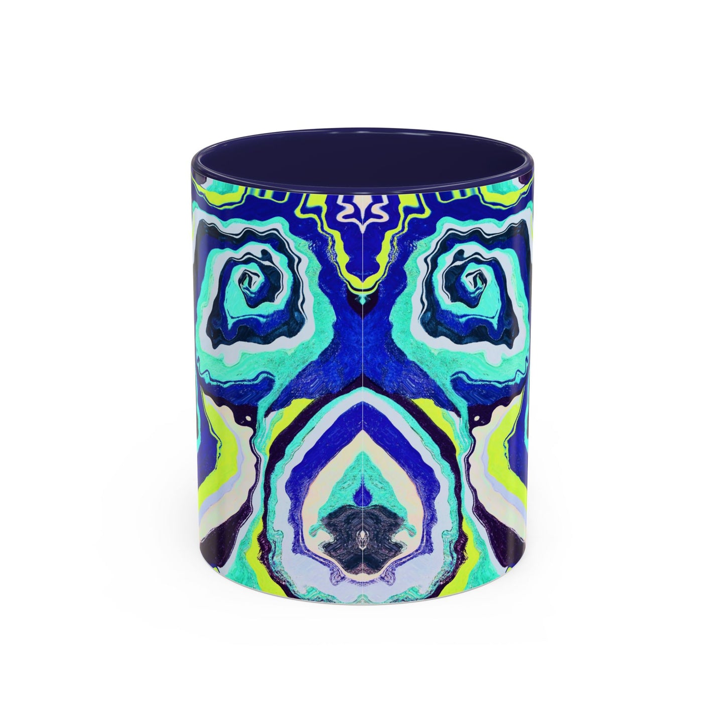 Abstract Blue Swirl Accent Coffee Mug
