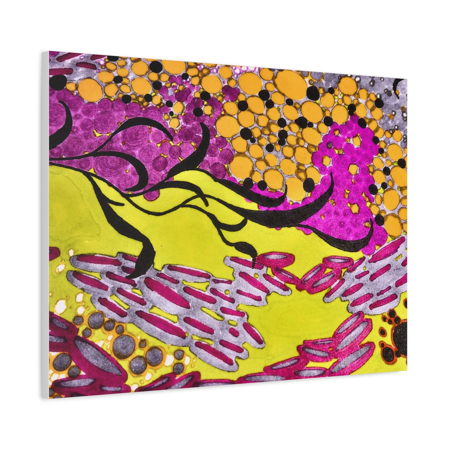 Vibrant Yellow & Magenta Wall Art