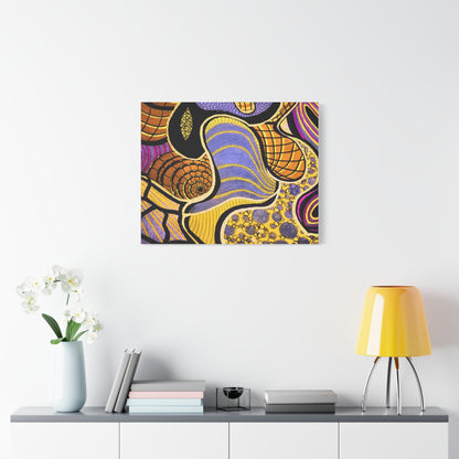 Abstract Gold & Purple Canvas Art