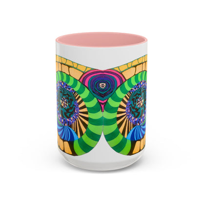 Psychedelic Spiral Accent Coffee Mug – Colorful Abstract Art 11/15oz