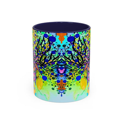 Artistic Floral Coffee Mug — Colorful Watercolor Mandala Accent Mug (11/15oz)