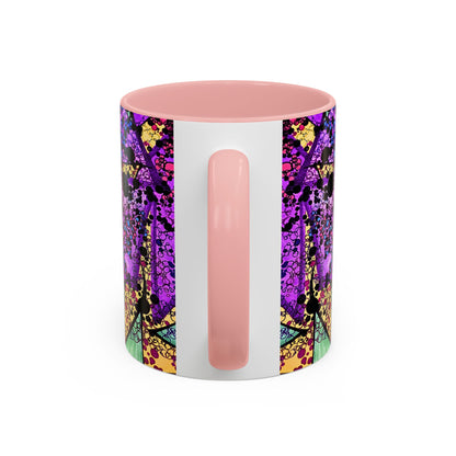 Vibrant Psychedelic Accent Coffee Mug – Colorful Abstract Art (11/15oz)