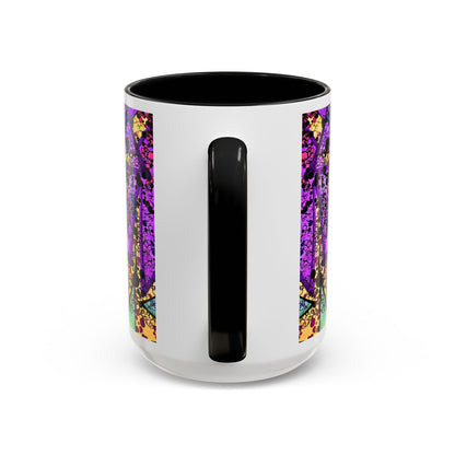 Vibrant Psychedelic Accent Coffee Mug – Colorful Abstract Art (11/15oz)