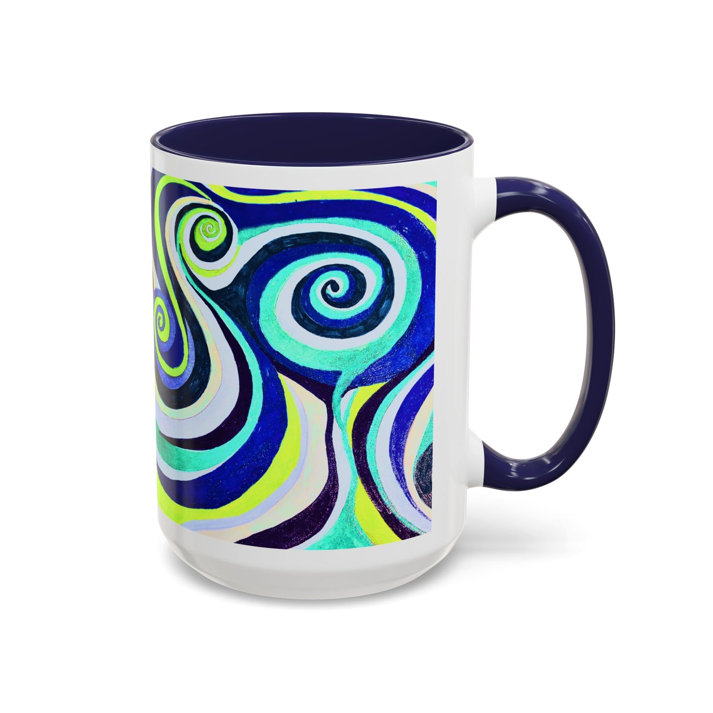 Abstract Swirl Accent Coffee Mug