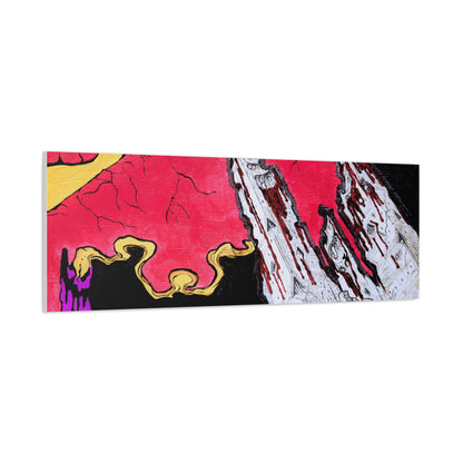 Surreal Mountain Flame Matte Canvas Wall Art