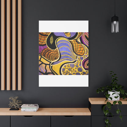Abstract Gold & Purple Canvas Art