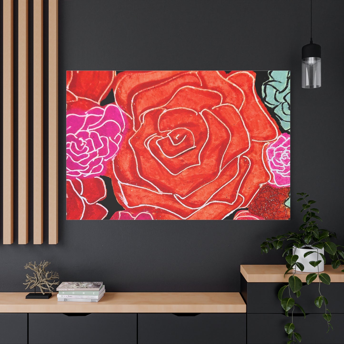 Bold Rose Floral Canvas Print